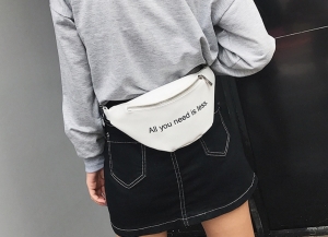 Женская сумка на пояс All you need (Белая)