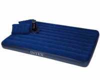 Матрас надувной Intex  + ручной насос и 2 подушки, 152см