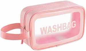 Прозрачная сумка-косметичка Washbag Pink 20см