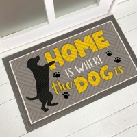 Дверний килимок Дім - там де собака