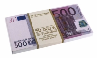 Денежный блокнот 500 евро