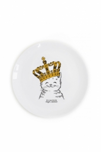 Детская тарелка Котёнок в короне