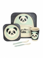 Набор бамбуковой посуды из 5 предметов Панда