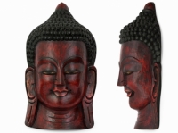 Этническая маска Будда 55 см красная