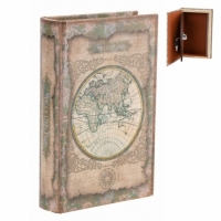 Книга-тайник сейф "Карта древнего мира" для денег и ценностей, 26 см