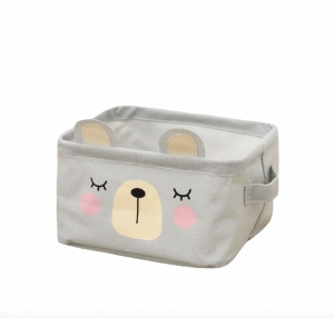 Корзина для игрушек  белья и мелочей серый 16*22*14см