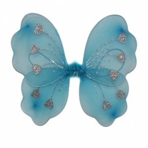 Крылья Бабочки с сердечками (голубые) 32х36см