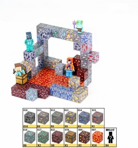 Магнитный конструктор Minecraft Лавовая пещера на 76 кубиков