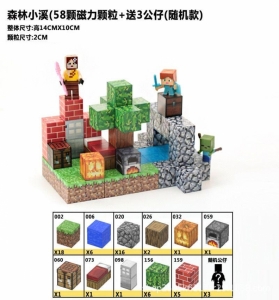 Магнитный конструктор Minecraft Крипера дом на 58 кубиков