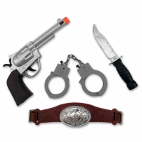 Набор Ковбоя большой (пистолет, нож, наручники, пояс)