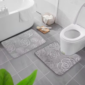 Набор ковриков в ванную комнату Rose 2 шт Gray 80см