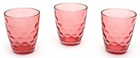 Набор стеклянных стаканов Amina красный