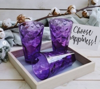 Набор стеклянных стаканов Merry фиолетовый