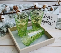 Набор стеклянных стаканов Merry зеленый