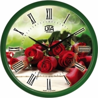 Настенные Часы Сlassic Букет красных роз Green