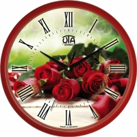 Настенные Часы Сlassic Букет красных роз Red
