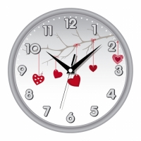 Настенные Часы Сlassic День Святого Валентина Grey