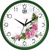 Настенные Часы Сlassic Нежный букет Роз Green
