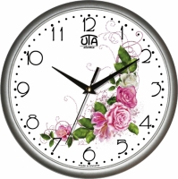 Настенные Часы Сlassic Нежный букет Роз Grey