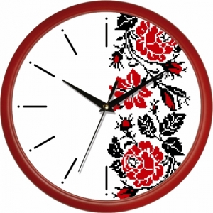 Настенные Часы Сlassic Украинский Орнамент Red