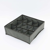 Органайзер для белья в тумбочку на 12 ячейки хлопковый Gray