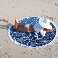 Пляжный коврик Mandala dark blue 140см УЦЕНКА