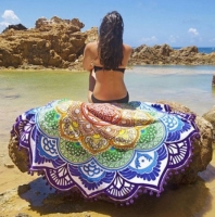 Пляжный коврик Mandala purple 140см