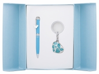 Подарочный набор ручка и брелок Тая синий