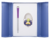 Подарочный набор ручка и держатель для сумки Лиций фиолетовый