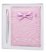 Подарочный набор ручка и зеркало Эйгл розовый