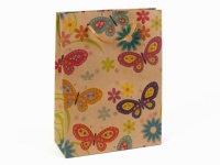 Подарочный пакет Крафтовые бабочки