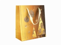 Подарочный пакет Золотая ель 21 см