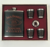 Подарочный набор фляга со стопками Jack Daniels black-red