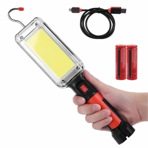 Подвесная лампа фонарь для кемпинга магнитный с двумя аккумуляторами 18650