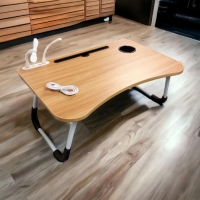 Портативный складной столик для ноутбука и планшета с usb хабом Brown