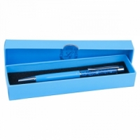 Ручка шариковая Aquamarine с кристаллами голубая