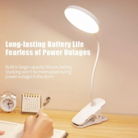 Фото Сенсорная настольная лампа с прищепкой за стол 3 режима