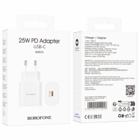 Фото Зарядний пристрій Borofone USB-C блок живлення 25W Power Adapter для Apple/iPad/Samsung
