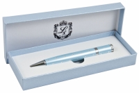 Шариковая ручка с кристаллами в подарочной упаковке Аделфи синяя