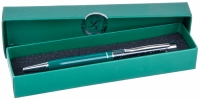 Шариковая ручка в зеленом подарочном футляре Мидас