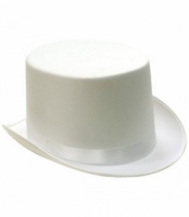 Шляпа Цилиндр атласная (белая)