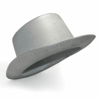 Шляпа Цилиндр серебряная
