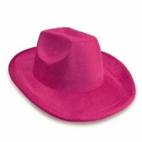 Шляпа Ковбоя велюровая (розовая)