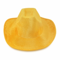 Шляпа Ковбоя велюровая (желтая)