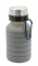 Складная силиконовая бутылка с карабином LUX Bottle (Grey)