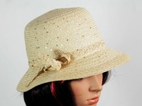 Соломенная шляпа Котелок 30 см белая