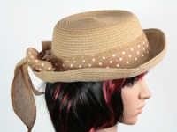 Соломенная шляпа Котелок c полями 26 см коричневая