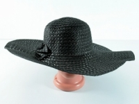 Соломенная шляпа Котьир 48 см черная