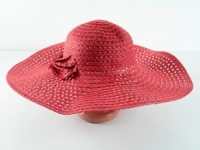 Соломенная шляпа Котьир 48 см красная