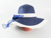 Соломенная шляпа Легже 40 см синяя